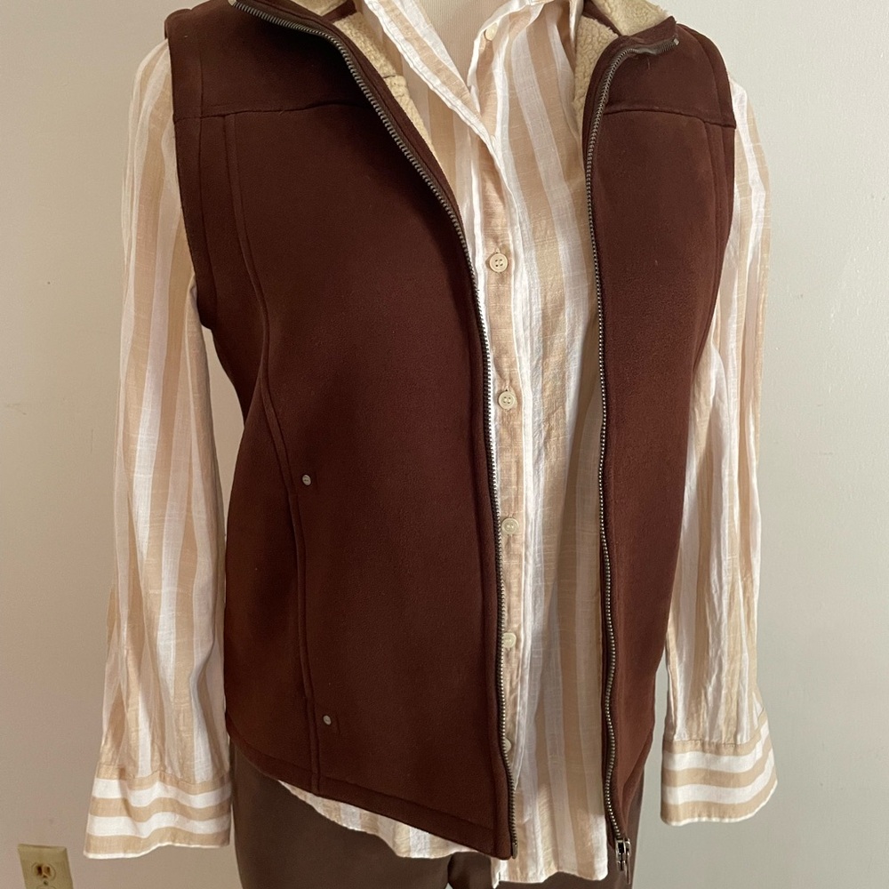 Ralph Lauren Brown Knit Vest Sleeveless V-neck